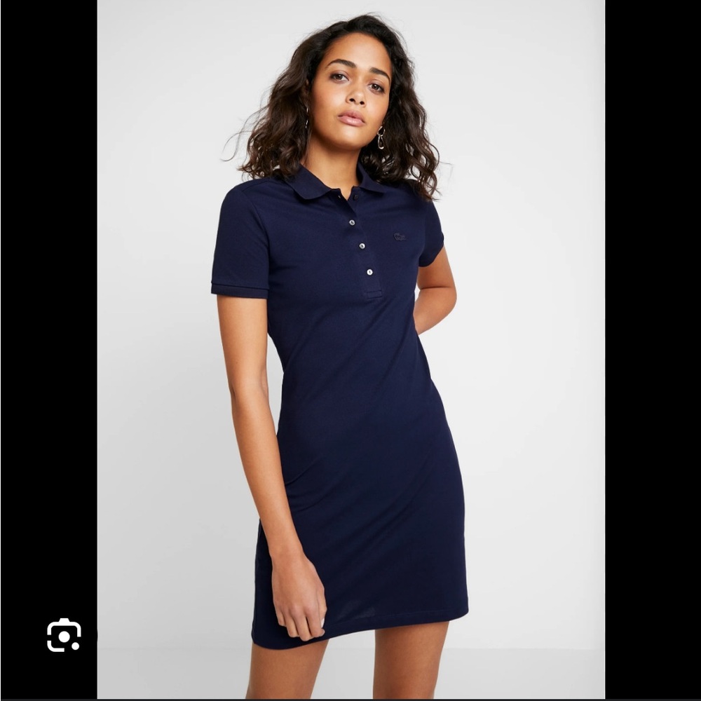 Lacoste Slim-Fit Navy Blue Polo Dress